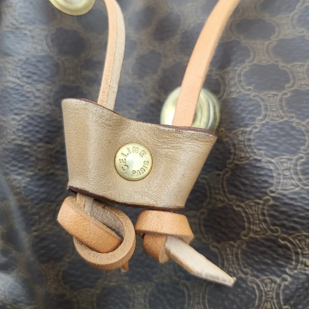 CELINE Macadam Rucksack Backpack Mini canvas leather..Authentic..